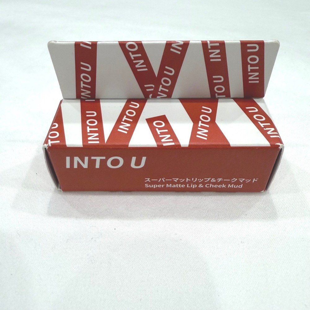 INTO U Super Matte Lip & Cheek Mud EM23 Red Velvet Finish 2g New in Box